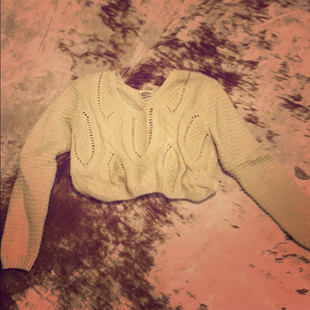 Cream cropped sweater